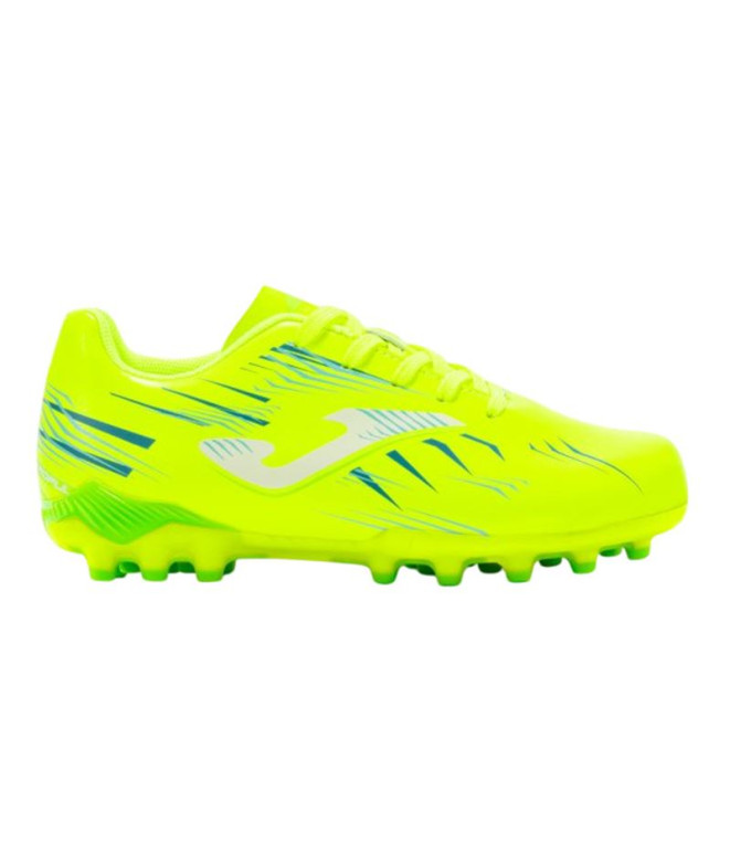 futebol Joma Infantil Botas de Propulsão Jr 2509 Amarelo Fluorescente / Relva Artificial