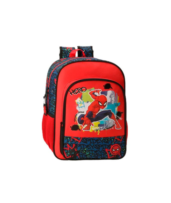 Mochila Marvel 40Cm.Homem-Aranha Vermelho Urbano