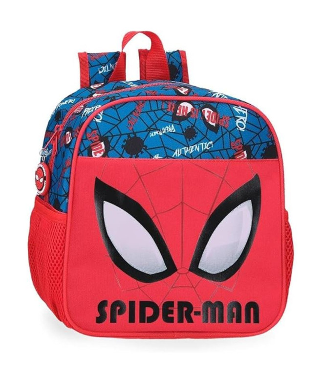 Mochila Marvel Adap 25 Cm. Spiderman Authentic Rojo