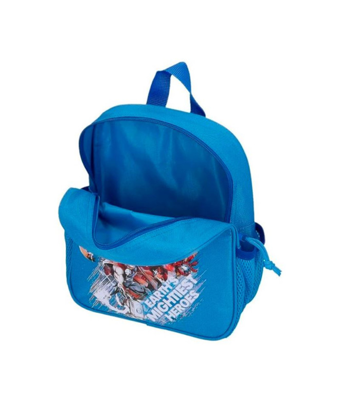 Mochila Marvel Adap.25 Cm. Avengers Heroes Azul
