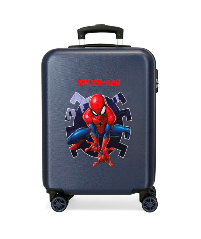 Trolley Marvel Abs 55Cm.4R.Spiderman Attack Marino Azul