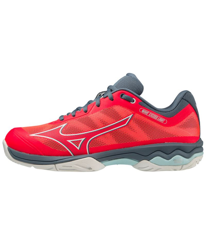 Chaussures Tennis Mizuno Femme wave Exceed Light AC Coral