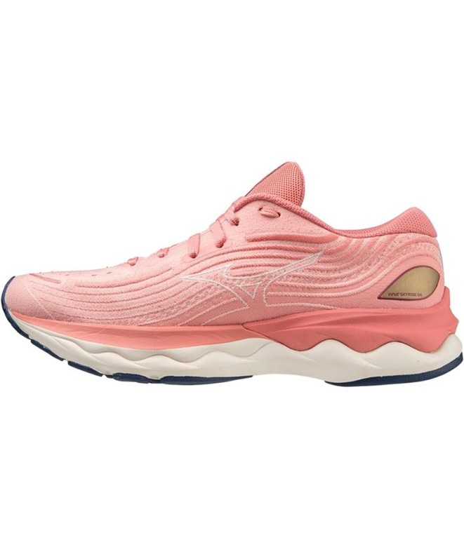 Chaussures Running Mizuno Femme par Wave Skyrise 4 Salmon