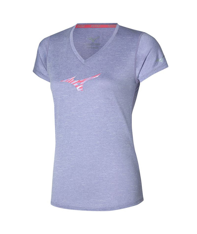 T-shirt Fitness Mizuno Femme par Impulse Core RB Lila