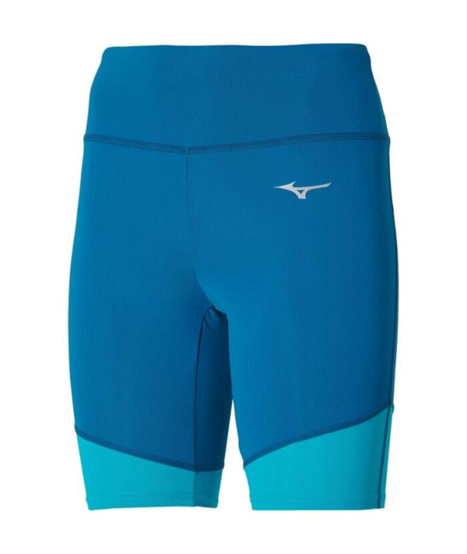 Collants Fitness Mizuno Femme de Core Mid Blue