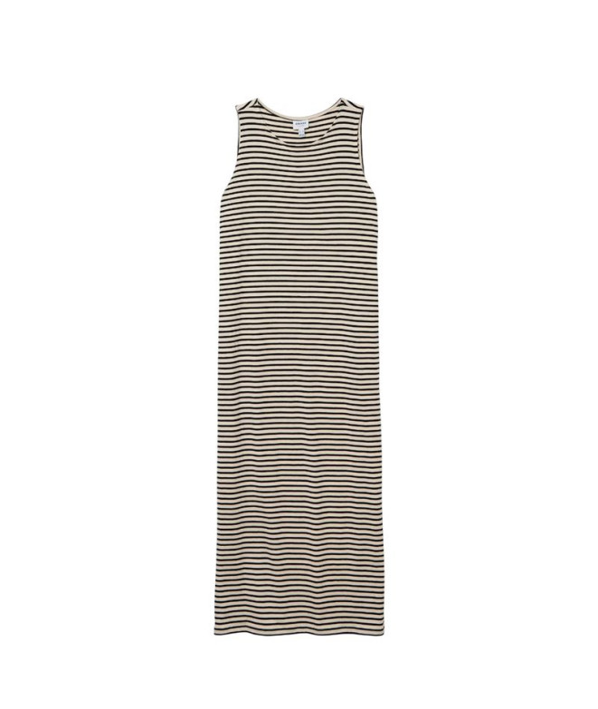 Robe Vero Moda fiona Sl O-Neck 7/8 Birch Femme