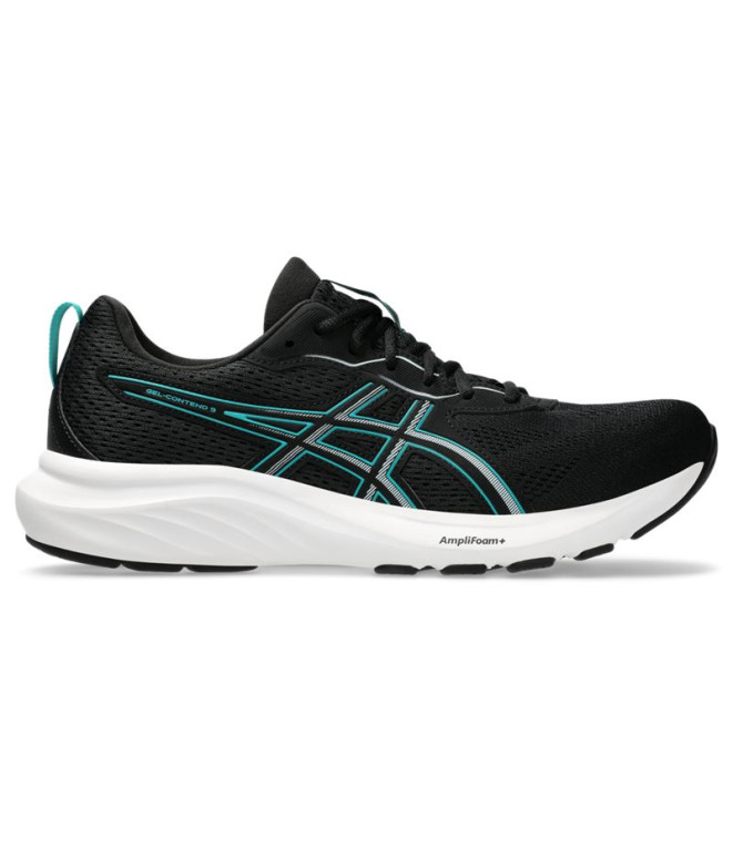 Zapatillas de Running ASICS Gel-Contend 9 Hombre Negro/Wave Teal