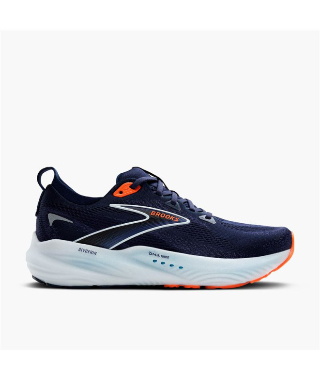 Chaussures Running Brooks Homme de Glycerin 22 Peacoat/Blue Ribbon/Orange