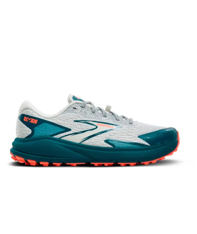 Chaussures Trail Brooks Femme de Divide 5 Bit of Blue/Legion Blue/Flame