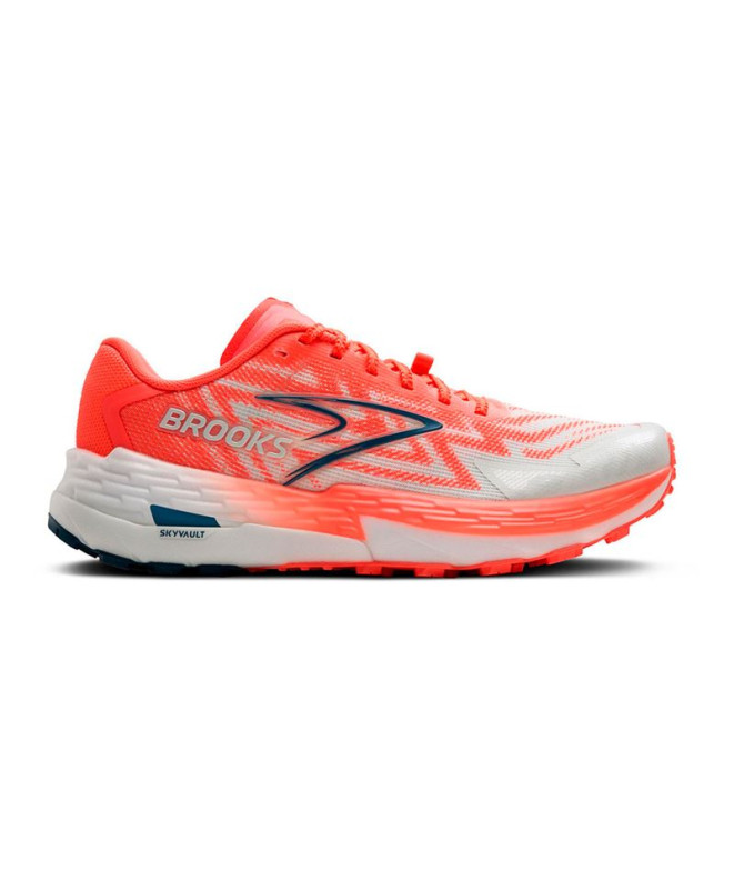 Sapatilhas Trail Brooks Mulher de Catamount 4 Medium vermelho branco coral vermelho mulher