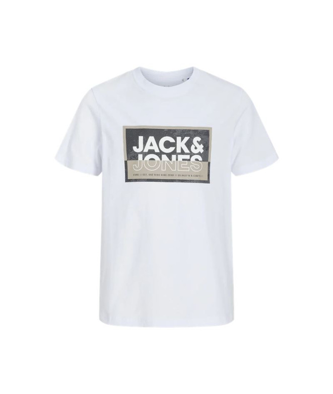 Camiseta Jack & Jones Jcologan Tee Ss Crew Neck Ss24 Jnr White