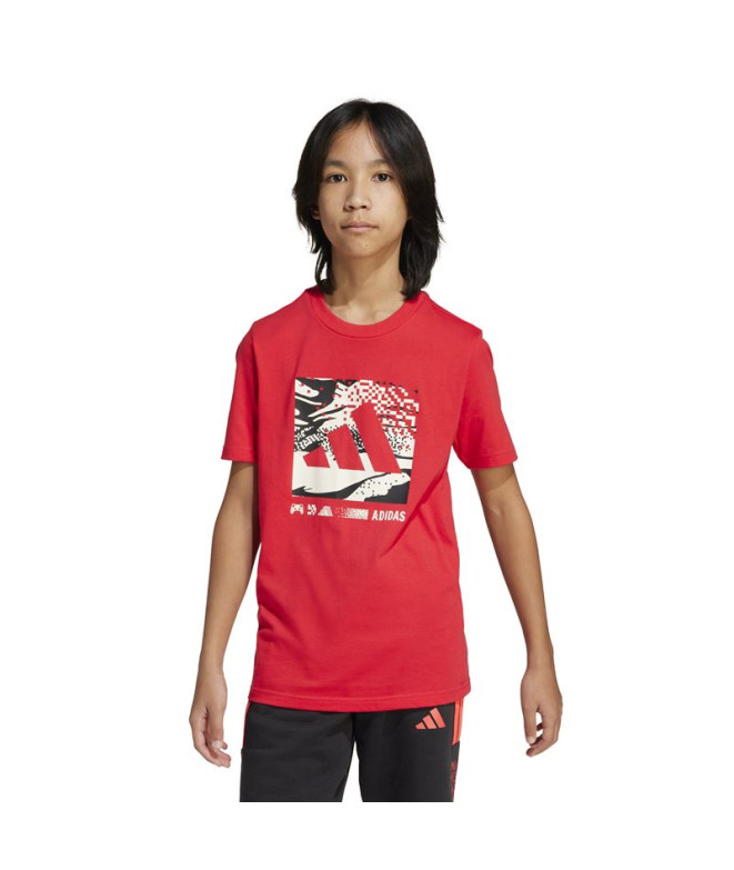 Camiseta adidas Camo Logo Infantil Rubpur