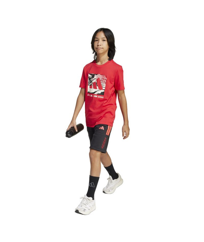 Camiseta adidas Camo Logo Infantil Rubpur