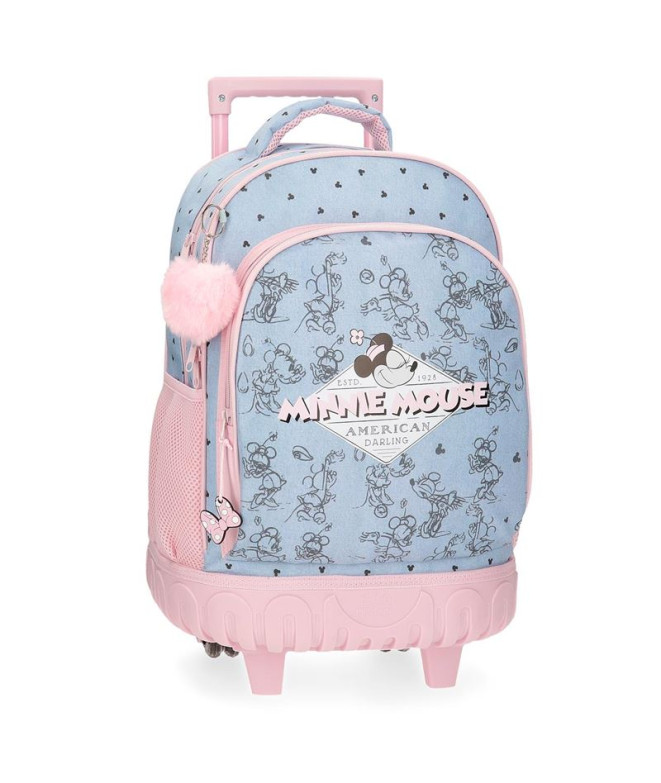 Mochila 2R Disney Rolling Minnie Mouse American Darling Azul