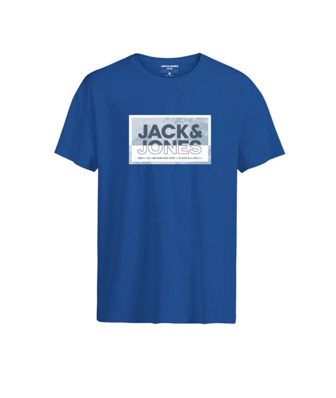 Camiseta Infantil Jack and Jones Jcologan k Beaucoup Blue