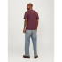 Camiseta Jack and Jones Jjecaleb Varsity O-Neck Hombre Vineyard Wine