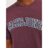 Camiseta Jack and Jones Jjecaleb Varsity O-Neck Hombre Vineyard Wine