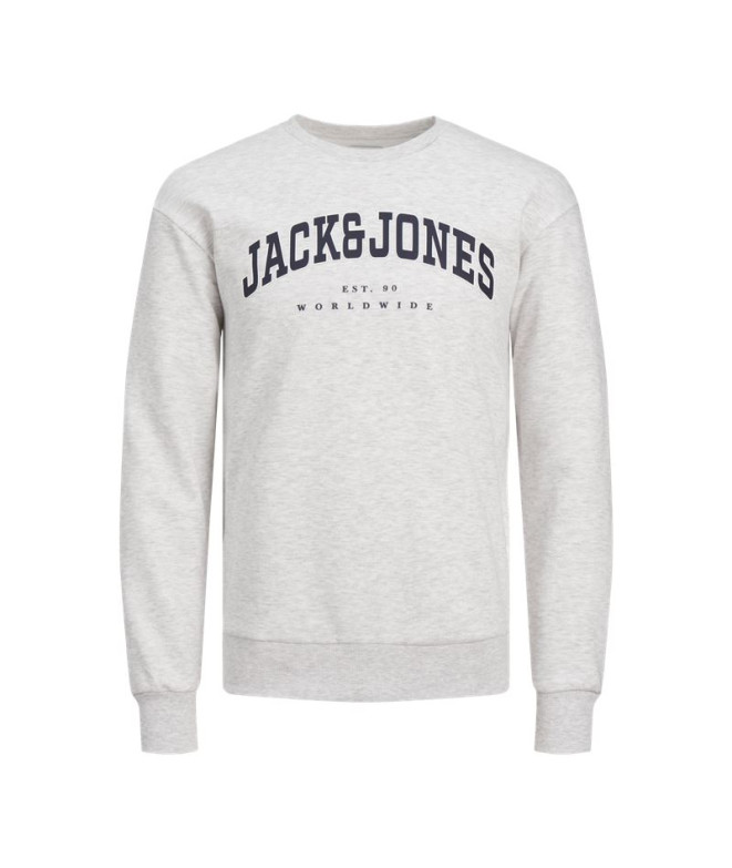 Moletom Menino Jack and Jones Jjecaleb Gola redonda Varsity Sn Branco Melange