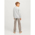 Sudadera Jack and Jones Jjecaleb Varsity Crew Neck Sn  Niño White Melange