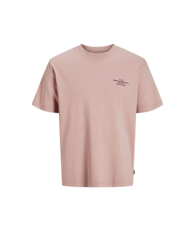 Camiseta Jack and Jones Jprblachad Brandingw Neck Hombre Adobe Rose