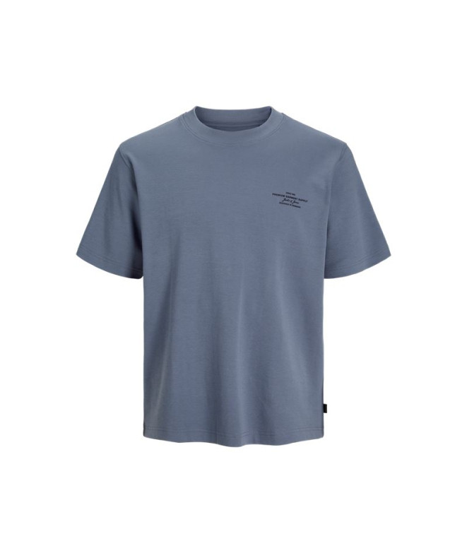 Camiseta Jack and Jones Jprblachad Brandingw Neck Hombre Flint Stone