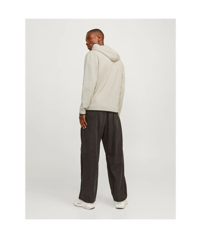 Moletom Homem Jack e Jones Jcofusion Zip Moonbeam