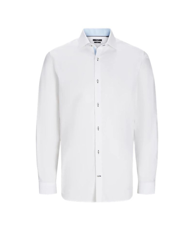 Saia Homem Jack and Jones Jprblaparker Detail L/S Bright White