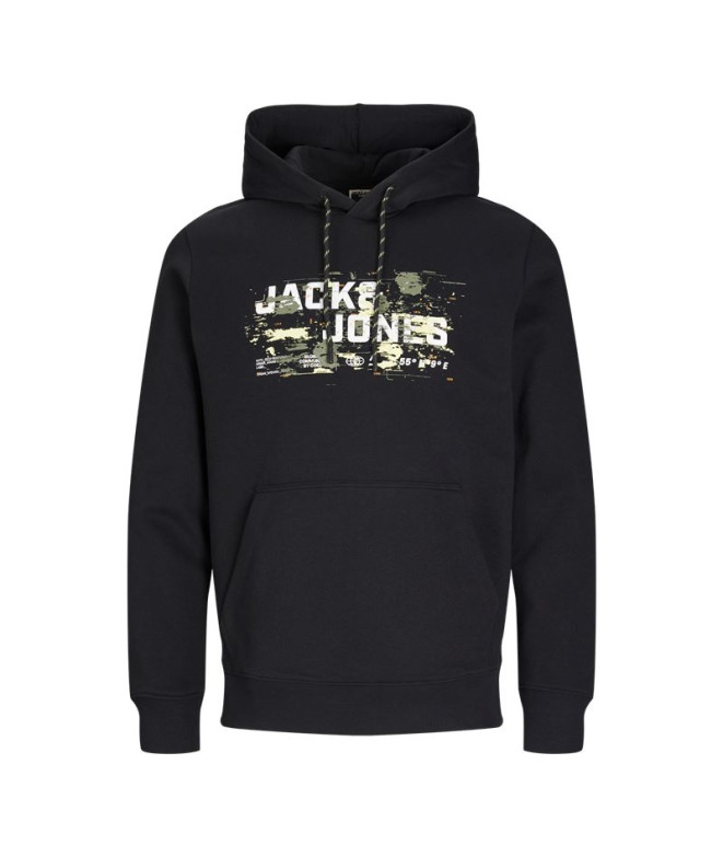 Moletom Homem Jack and Jones Jcooutdoor Logo Preto