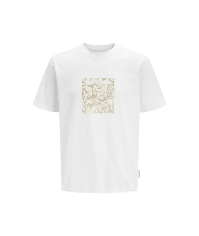 Camiseta Jack and Jones Jcotarmac Camo Front w Neck Hombre Bright White