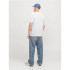 Camiseta Homem Jack and Jones Jcotarmac Camo Front w Neck Bright White