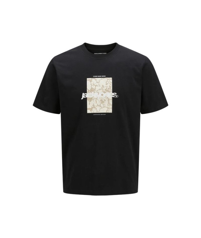 Camiseta Homem Jack and Jones Jcotarmac Camo Front w Neck Preto