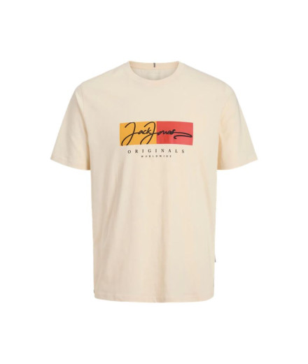 Camiseta Homem Jack and Jones Jorfrederiksberg Antique White Camiseta Homem Jack and Jones Jorfrederiksberg Antique White