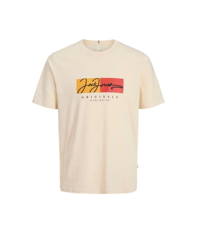 Camiseta Jack and Jones Jorfrederiksberg Hombre Antique White