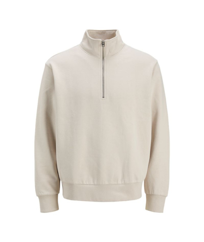 Sudadera Jack and Jones Jjeurban Edge Half Zip Hombre Moonbeam