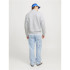Moletom Homem Jack and Jones Jjeurban Edge Half Zip Branco Melange