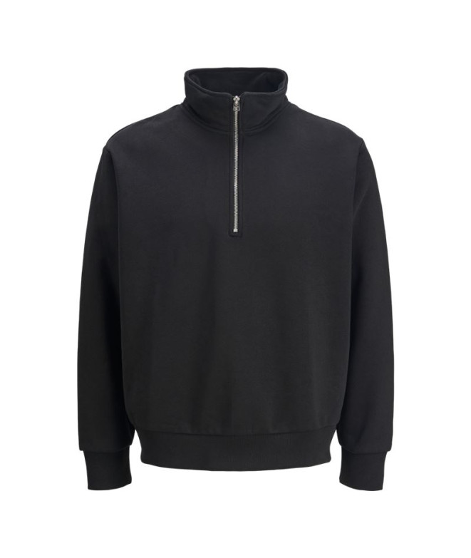 Moletom Homem Jack and Jones Jjeurban Edge Half Zip Preto