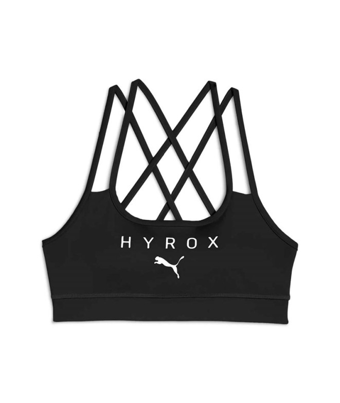 Sutiã esportivo Fitness da Puma W X Hyrox Move, Preto, Mulher