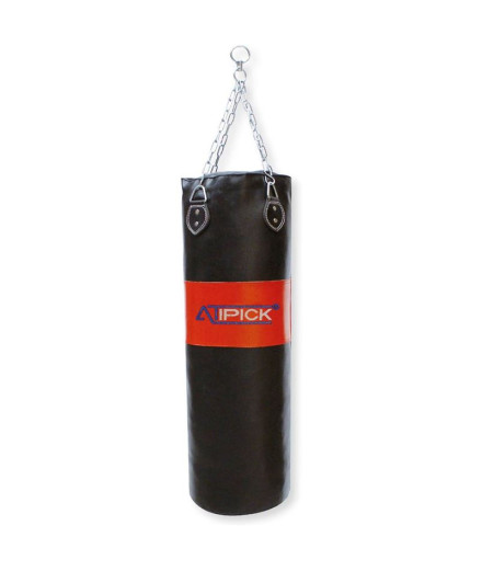 Saco de boxe Atipick PVC com cadeia. vazio. 100x30 cm