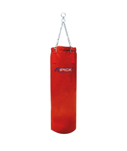 Saco de boxe de lona Atipick com cadeia. vazio. 120x40 cm