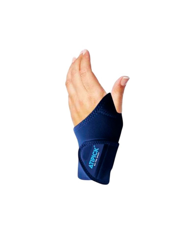 Muñequera estabilizadora flexible neopreno Atipick ajustable, pulgar DERECHO abierto