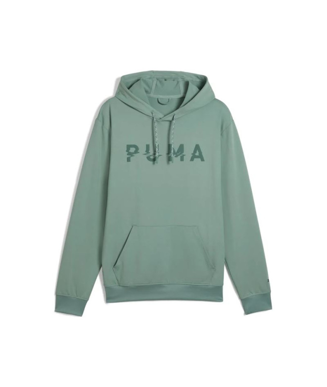 Sudadera de Fitness Puma M Cloudspun Branded Hombre Green Moon