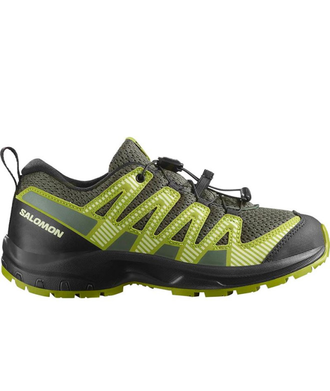 Chaussures Montagne Salomon de Xa Pro V8 J Urban Chic/Noir/Citron foncé Enfant