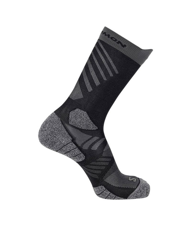 Calcetines de Trail Salomon Aero Crew Black/Castelrock