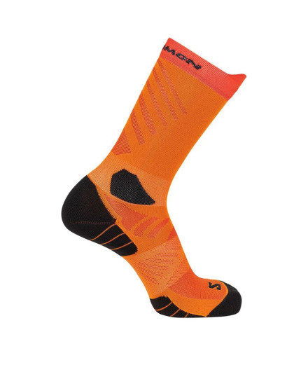 Calcetines de Trail Salomon Aero Crew Red Orange/Turmeric Calcetines de Trail Salomon Aero Crew Red Orange/Turmeric