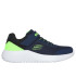 Zapatillas Skechers Bounder Navy & Lime Synthet Niño