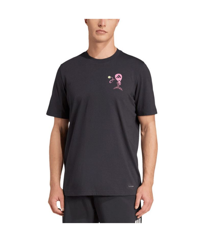 Camiseta adidas Homem Padel Zone G Preto