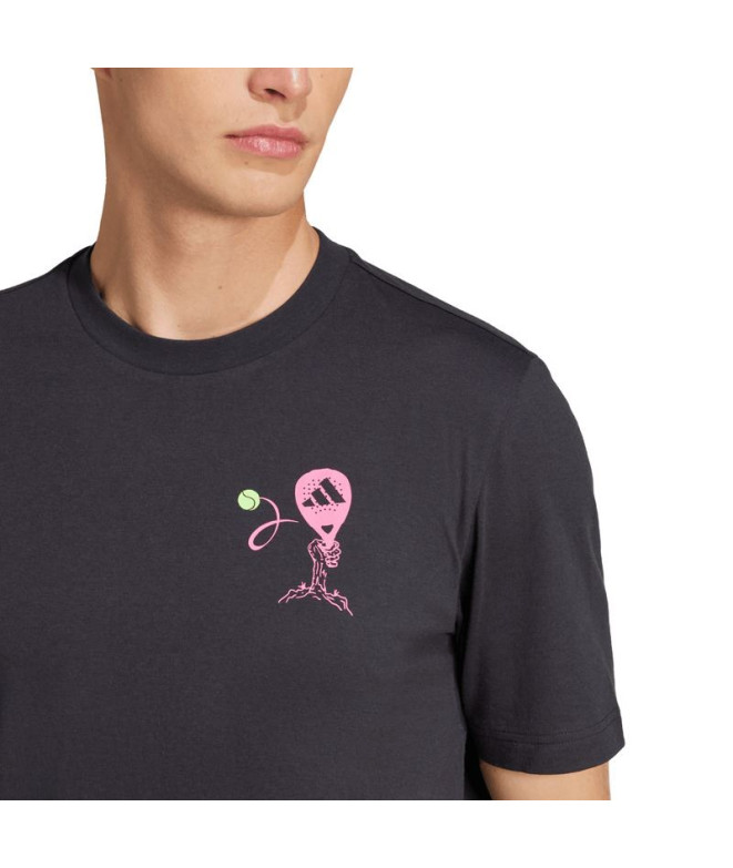 Camiseta adidas Homem Padel Zone G Preto