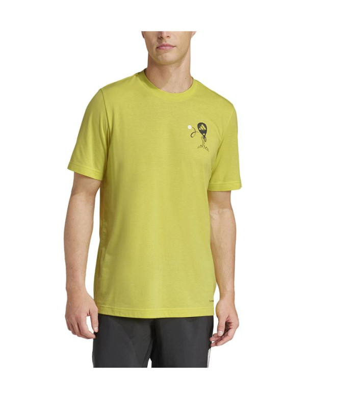 Camiseta adidas Padel Zone G Hombre Pure Sulfur