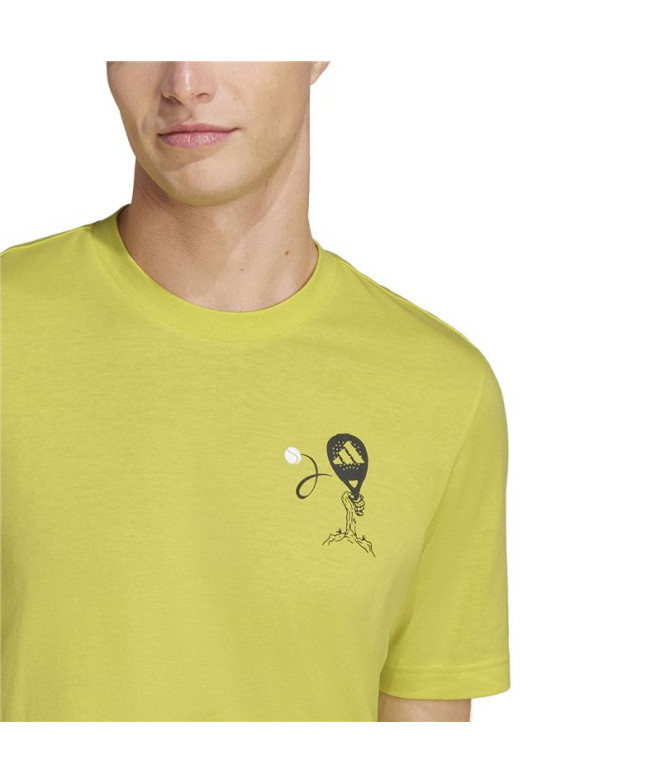 Camiseta adidas Homem Padel Zona G Enxofre puro