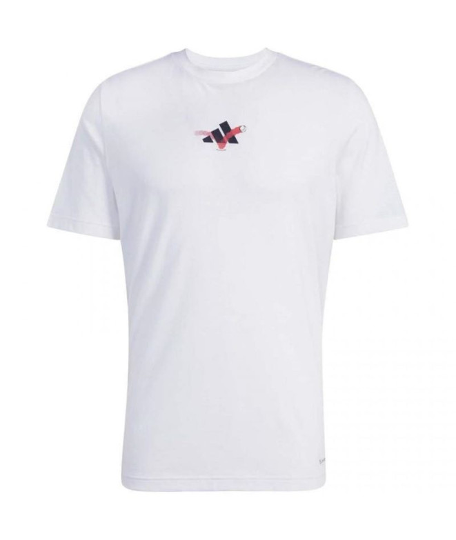 Camiseta adidas de tenis Tns 3B G Hombre Blanco